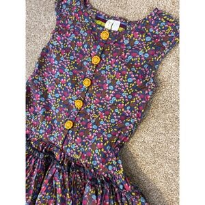 Paint by Numbers Kids Tween Dress 12 Floral Striped Drop Waist Tiered Modest
